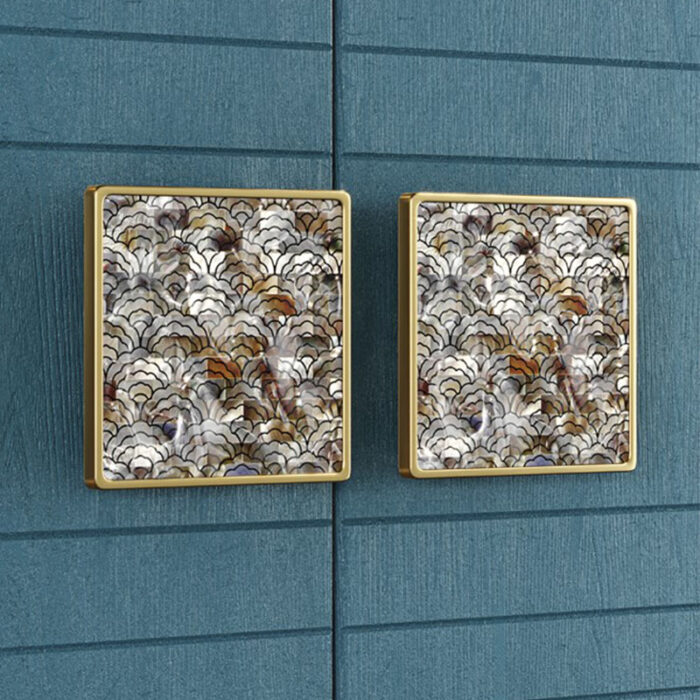 Tay nắm cửa cao cấp nhà hàng khách sạn khảm trai GU-9128 | Flexdecor VN | 1