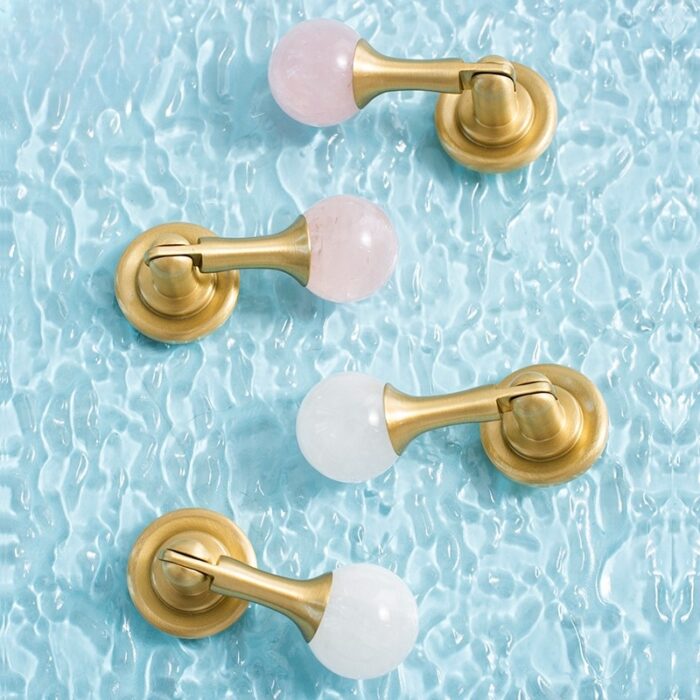 Tay nắm cửa gỗ bằng đồng và pha lê kiểu Pháp LSJDZ | Flexdecor VN | 3