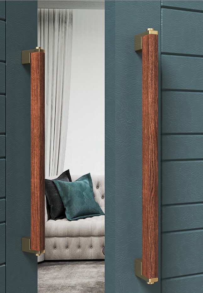 Tay nắm cửa tối giản bằng gỗ decor phòng khách GU-9395 | Flexdecor VN | 7