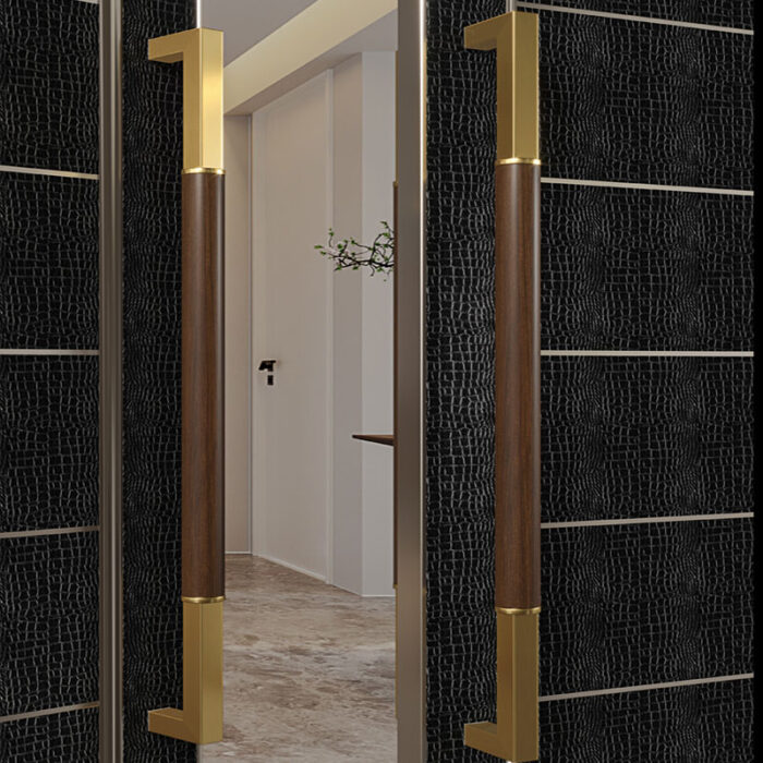 Tay nắm cửa kính bắng inox, gỗ và đá cẩm thạch GU-4920 | Flexdecor VN | 3