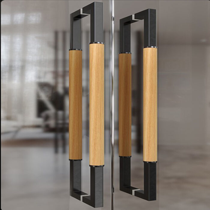 Tay nắm cửa kính bắng inox, gỗ và đá cẩm thạch GU-4920 | Flexdecor VN | 2