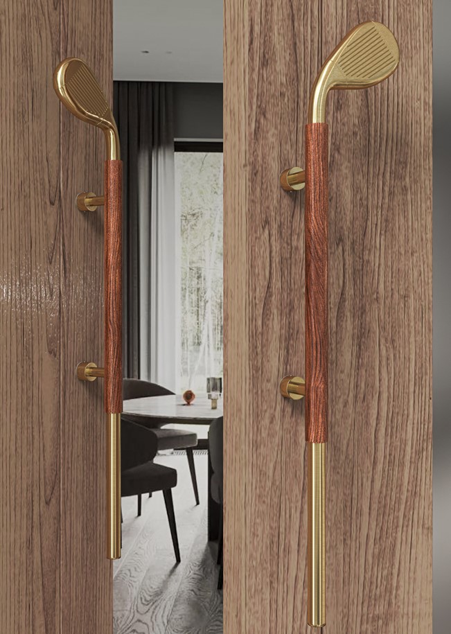 Tay nắm cửa phòng khách sang trọng bằng gỗ GU-6872 | Flexdecor VN | 3