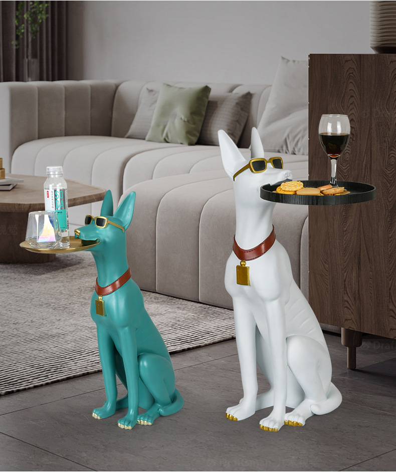 Tượng chú chó để sàn phòng khách sang trọng QXA7983A | Flexdecor VN | 15