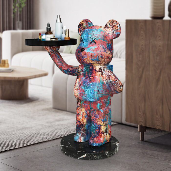 Tượng gấu Bearbrick kết hợp khay đựng QXA1456A