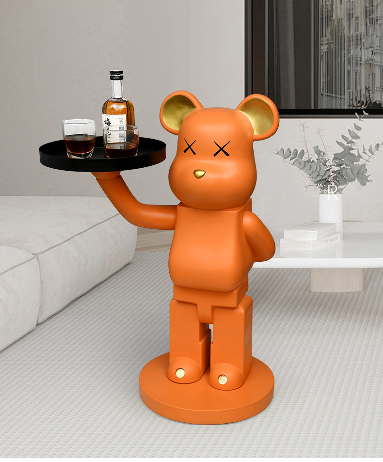 Tượng gấu Bearbrick trang trí phòng khách QXA1456B | Flexdecor VN | 15
