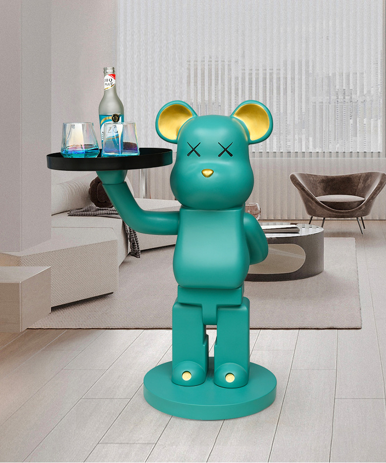 Tượng gấu Bearbrick trang trí phòng khách QXA1456B | Flexdecor VN | 5
