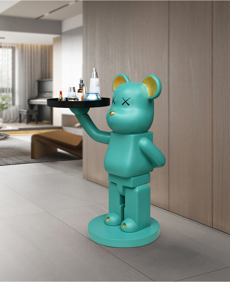 Tượng gấu Bearbrick trang trí phòng khách QXA1456B | Flexdecor VN | 7