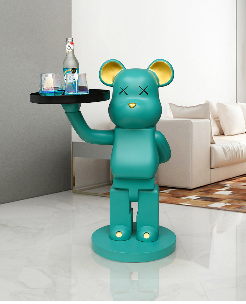Tượng gấu Bearbrick trang trí phòng khách QXA1456B | Flexdecor VN | 19