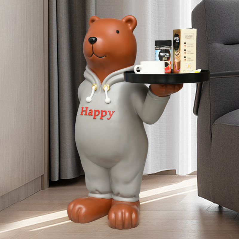 Tượng gấu Happy kết hợp khay đựng QXA8619 | Flexdecor VN | 1
