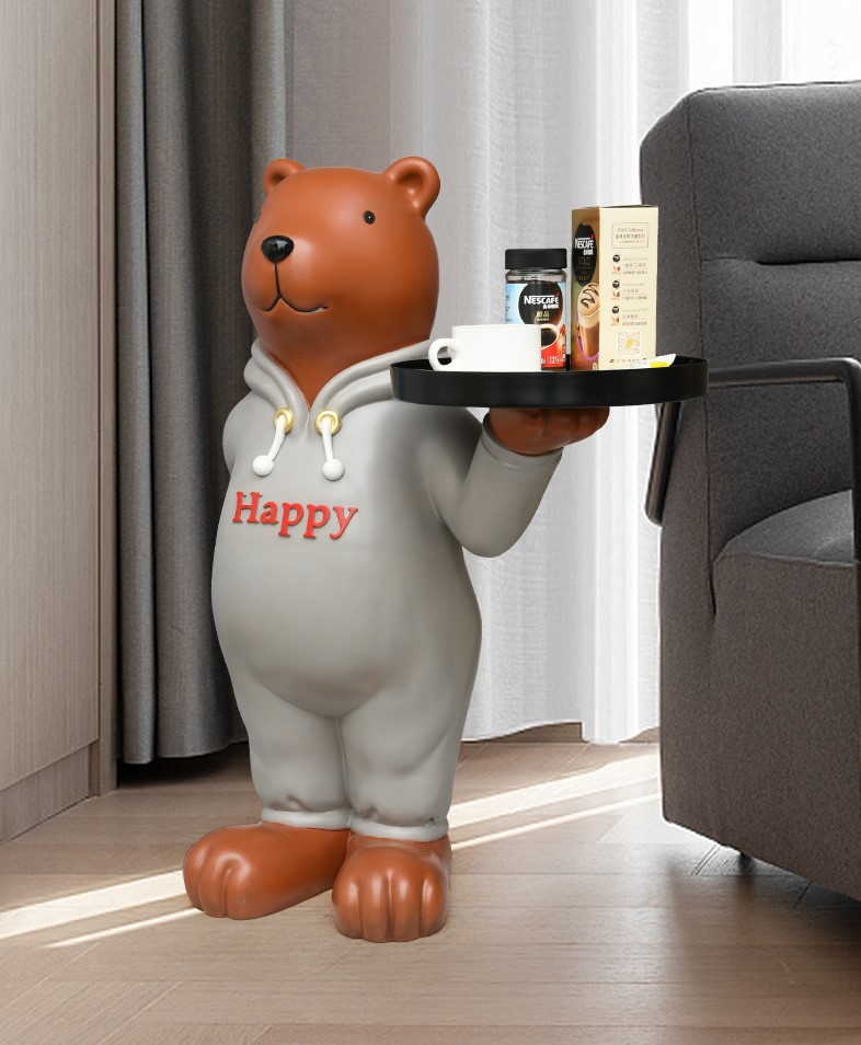 Tượng gấu Happy kết hợp khay đựng QXA8619 | Flexdecor VN | 5