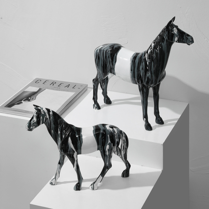 Tượng ngựa trang trí nội thất nghệ thuật AH0692 | Flexdecor VN | 3