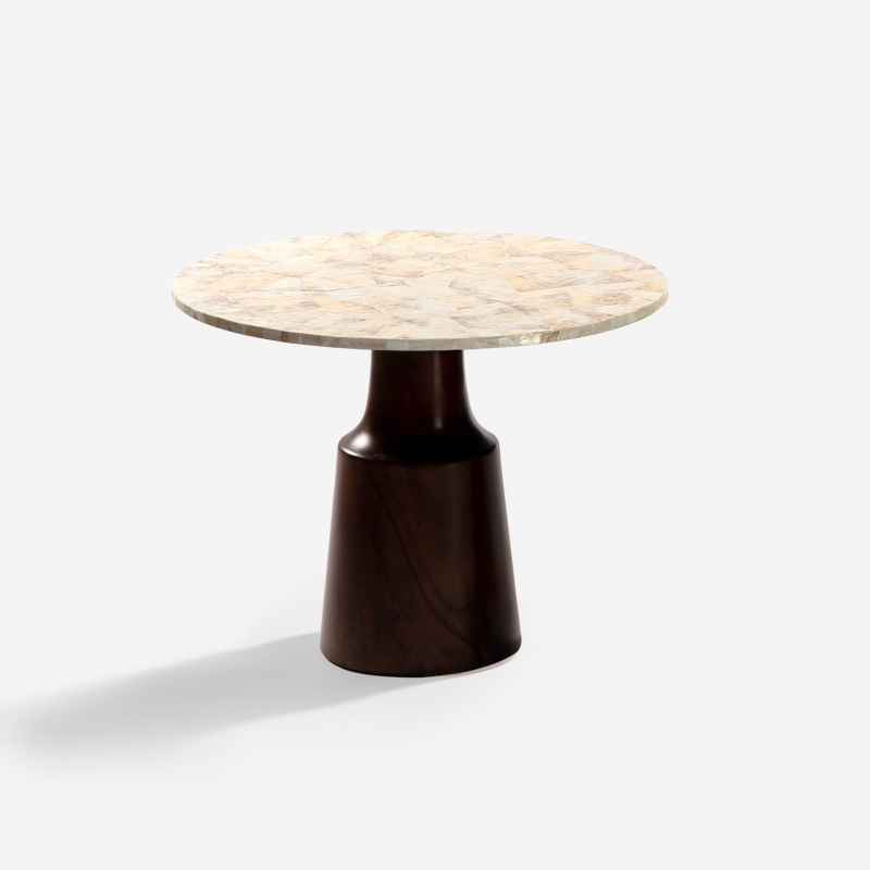 Bàn cà phê khảm trai chân gỗ sáng tạo hiện đại CB01 | Flexdecor VN | 15