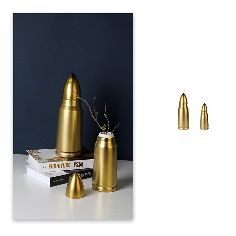 Bình gốm hình viên đạn màu vàng độc đáo PY5754 | Flexdecor VN | 7