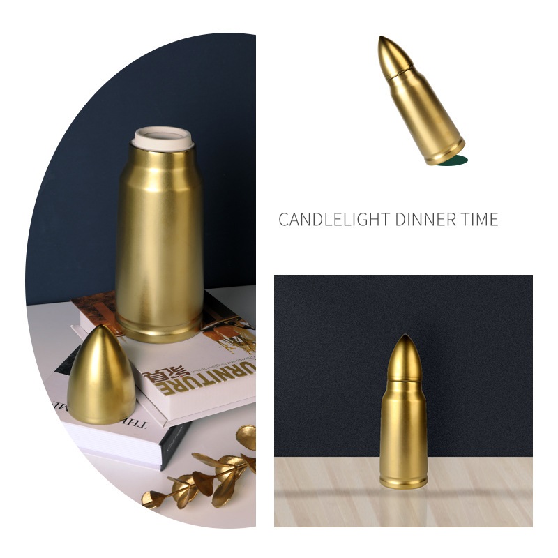 Bình gốm hình viên đạn màu vàng độc đáo PY5754 | Flexdecor VN | 5