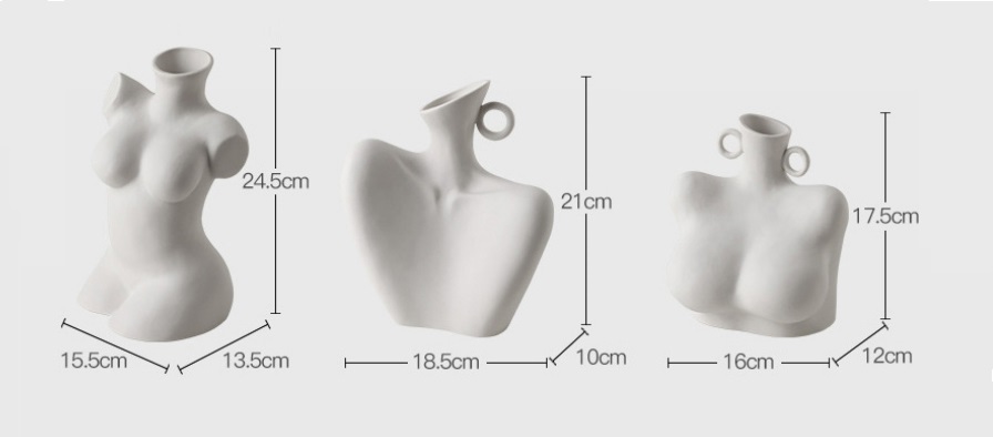 Bình gốm nghệ thuật thân thể phong cách Bắc Âu JB0409 | Flexdecor VN | 13