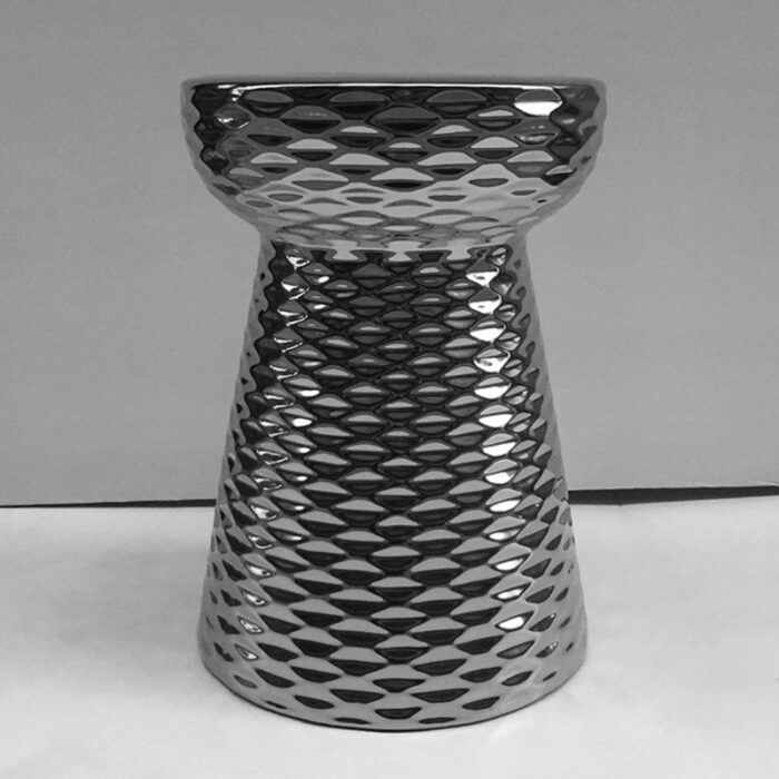 Đôn decor gốm sứ mạ ánh bạc nhiều kiểu dáng PHF009S | Flexdecor VN | 3