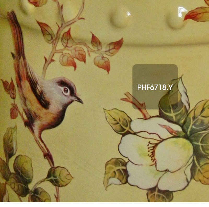 Đôn trang trí gốm sứ chim và hoa tinh tế PHF6718 | Flexdecor VN | 21