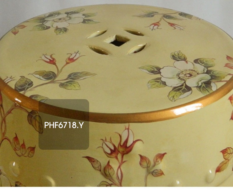 Đôn trang trí gốm sứ chim và hoa tinh tế PHF6718 | Flexdecor VN | 19