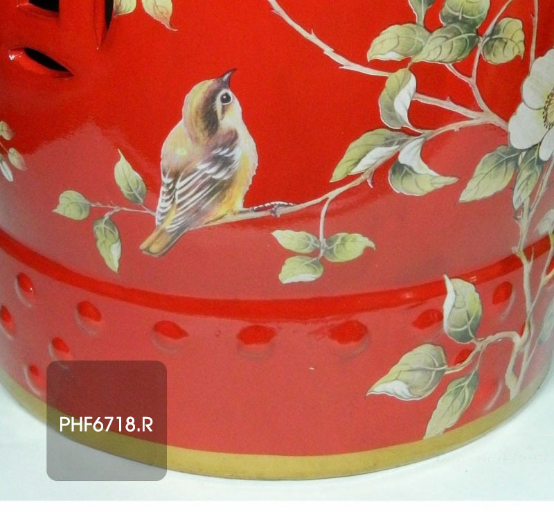 Đôn trang trí gốm sứ chim và hoa tinh tế PHF6718 | Flexdecor VN | 31
