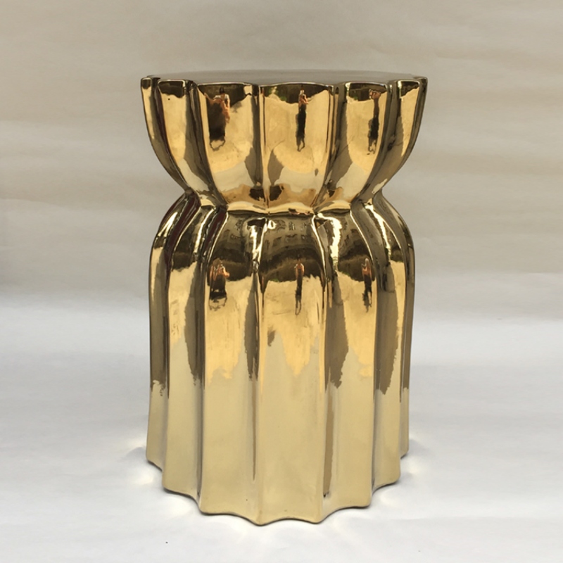 Đôn trang trí gốm sứ mạ ánh vàng đa dạng PHF009Y | Flexdecor VN | 3