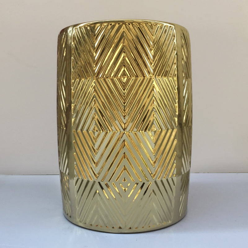 Đôn trang trí gốm sứ mạ ánh vàng đa dạng PHF009Y | Flexdecor VN | 7