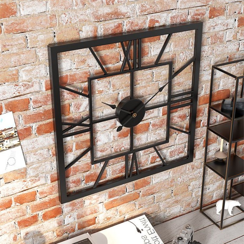 Đồng hồ khung thép vuông hiện đại sáng tạo FBA6838 | Flexdecor VN | 10