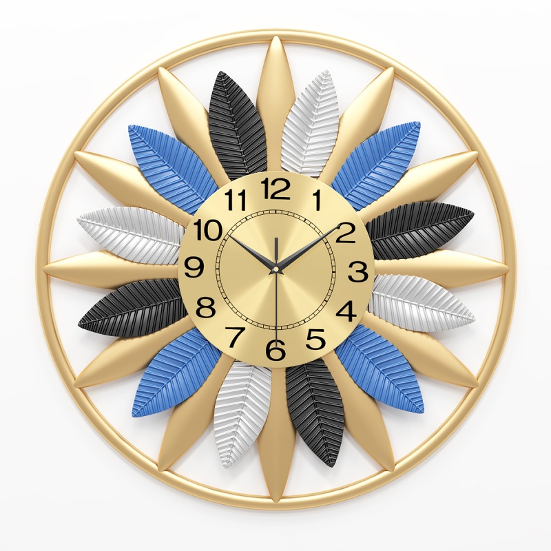 Đồng hồ treo tường mặt trời và lông chim BYJJ25 | Flexdecor VN | 1