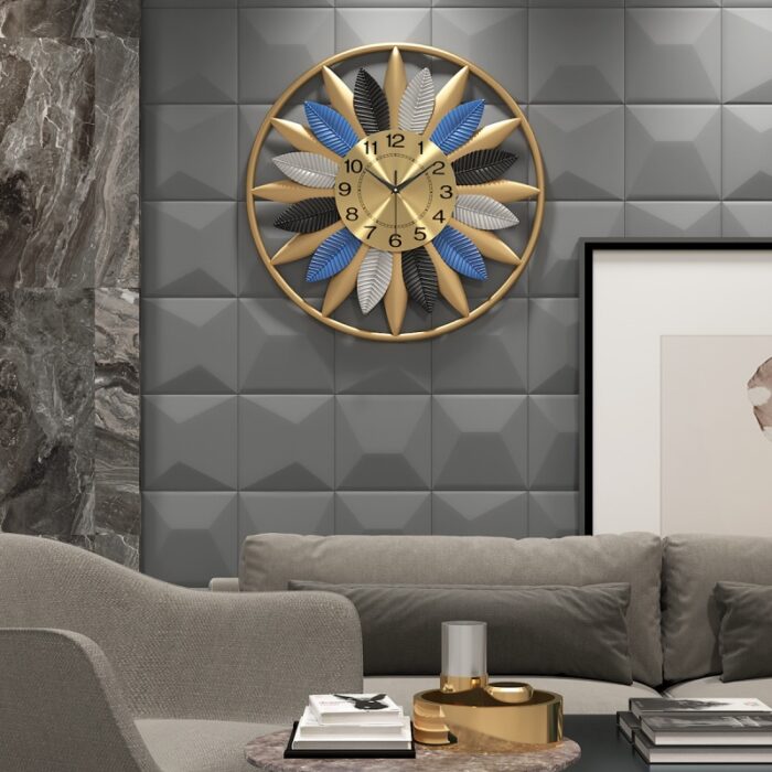 Đồng hồ treo tường mặt trời và lông chim BYJJ25 | Flexdecor VN | 4