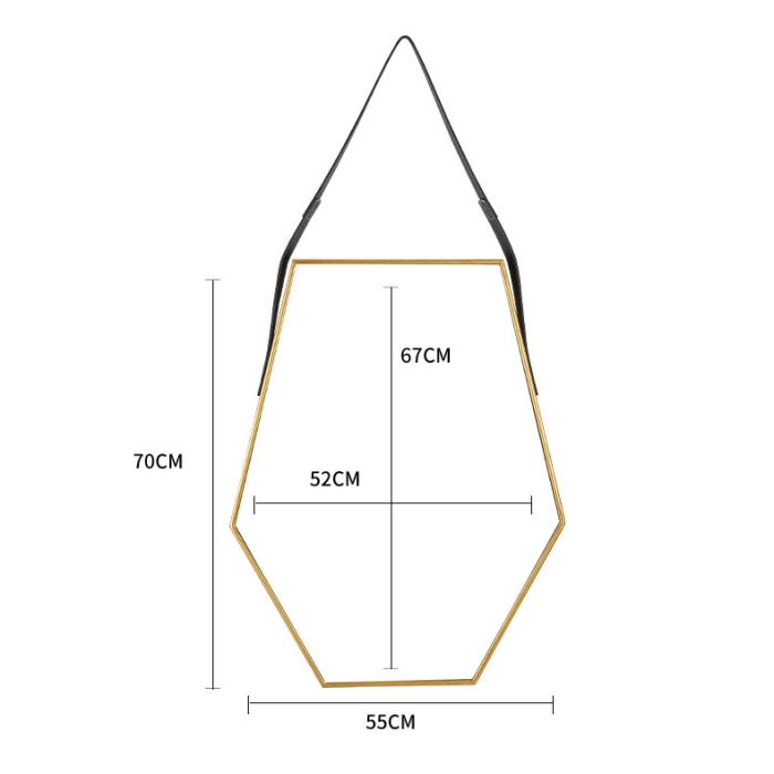 Gương treo tường hình thoi lục giác sáng tạo YCA9663 | Flexdecor VN | 13