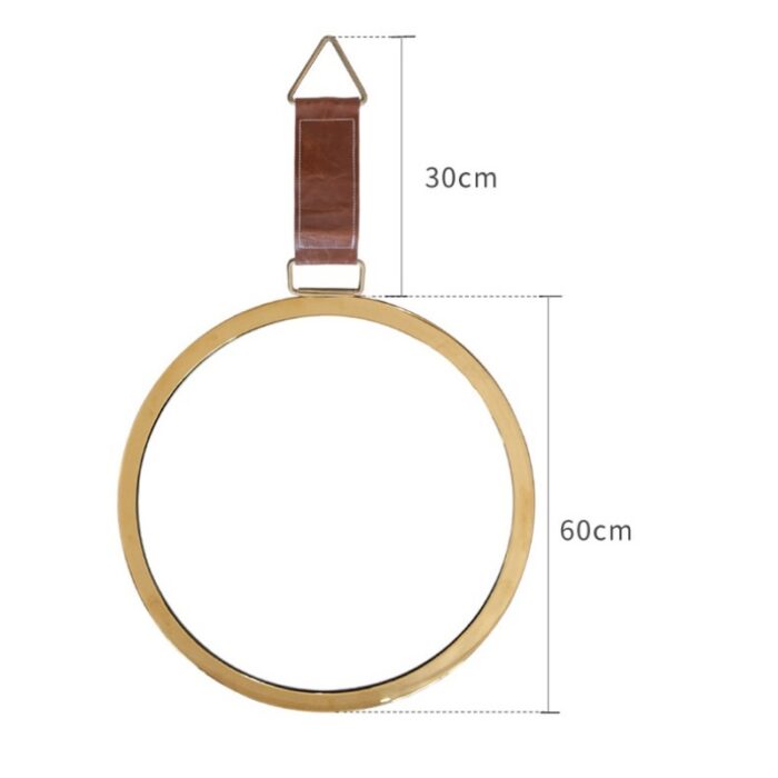 Gương tròn treo tường Decor dây da cao cấp QMM2046 | Flexdecor VN | 2