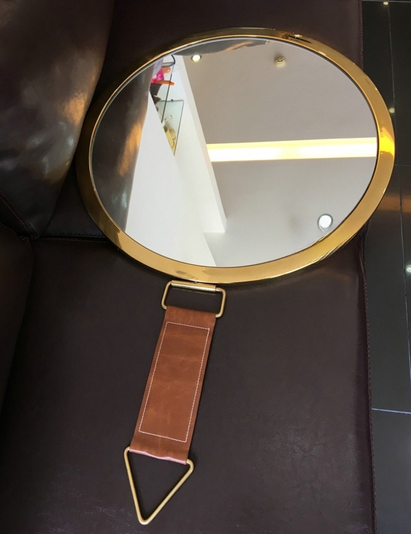 Gương tròn treo tường Decor dây da cao cấp QMM2046 | Flexdecor VN | 95