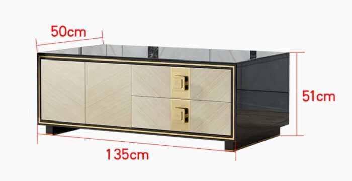 Bàn cà phê ốp kính hiện đại sang trọng kiểu Ý KLW9856B | Flexdecor VN | 4