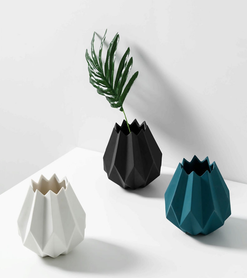Lọ gốm trang trí thiết kế Origami JB3665 | Flexdecor VN | 3