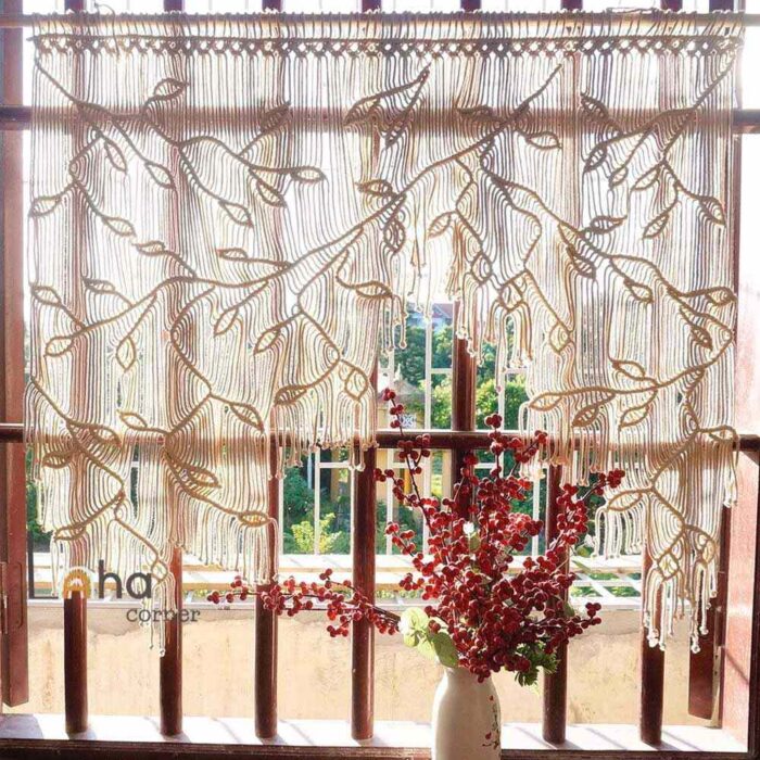 Màn cửa trang trí phòng họa tiết nhành cây Z224 | Flexdecor VN | 3