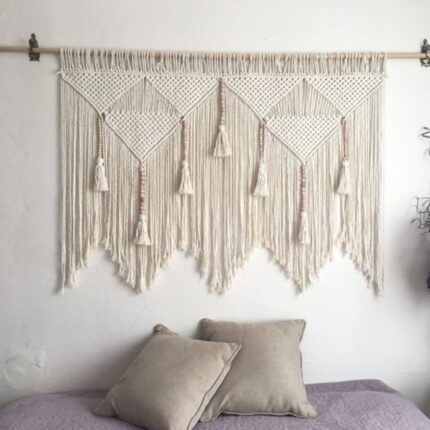 Mành treo trang trí Macrame mặt dây chuyền FSF7638