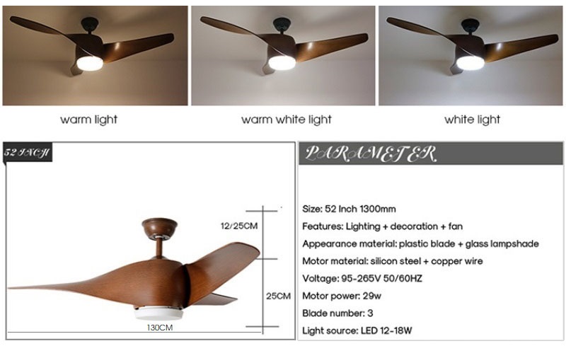 Quạt trần đèn cánh xoắn ốc hiện đại tối giản FDL6693 | Flexdecor VN | 20