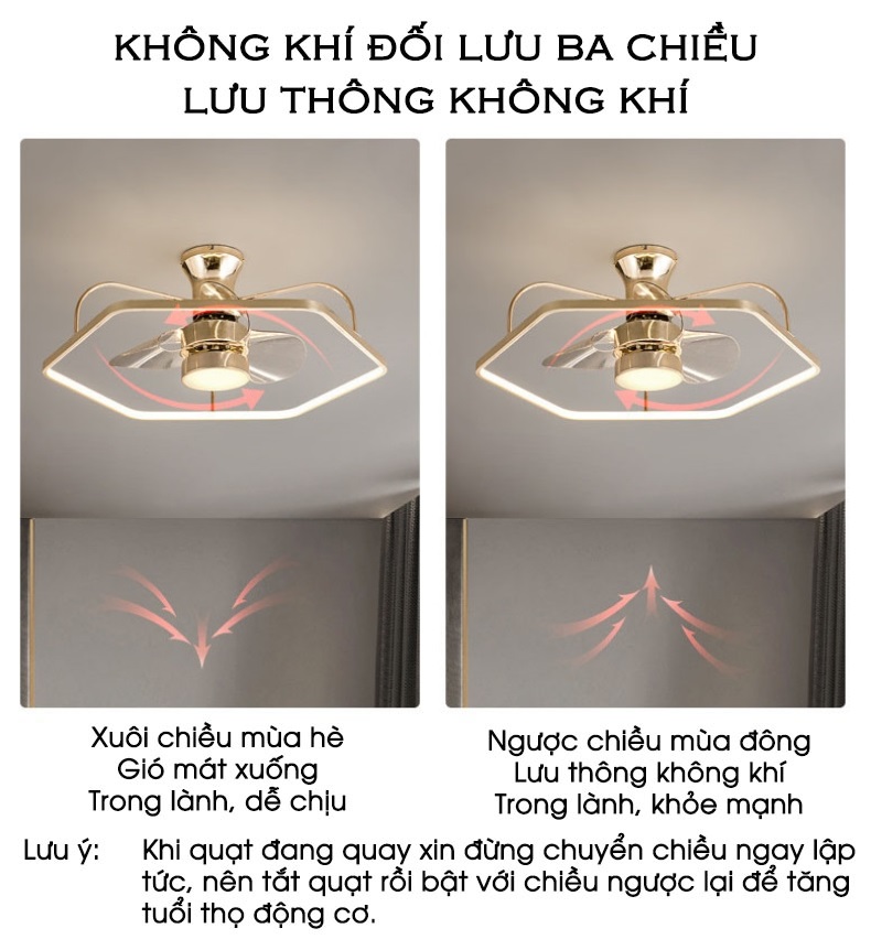 Quạt trần đèn decor khung lục giác sang trọng ZHL6032 | Flexdecor VN | 16