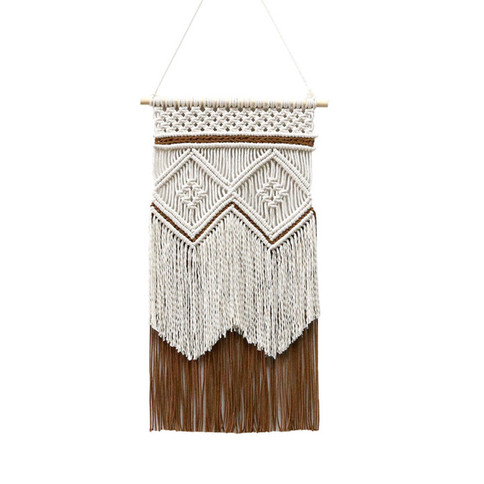 Thảm treo trang trí thủ công hoa văn kim cương Z214 | Flexdecor VN | 1