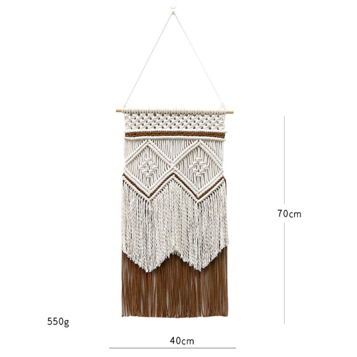 Thảm treo trang trí thủ công hoa văn kim cương Z214 | Flexdecor VN | 5