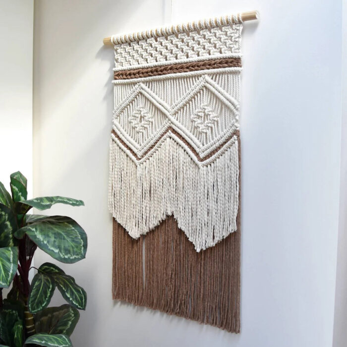 Thảm treo trang trí thủ công hoa văn kim cương Z214 | Flexdecor VN | 4
