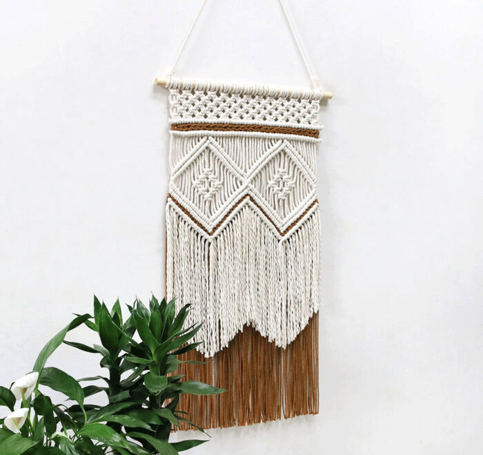 Thảm treo trang trí thủ công hoa văn kim cương Z214 | Flexdecor VN | 3