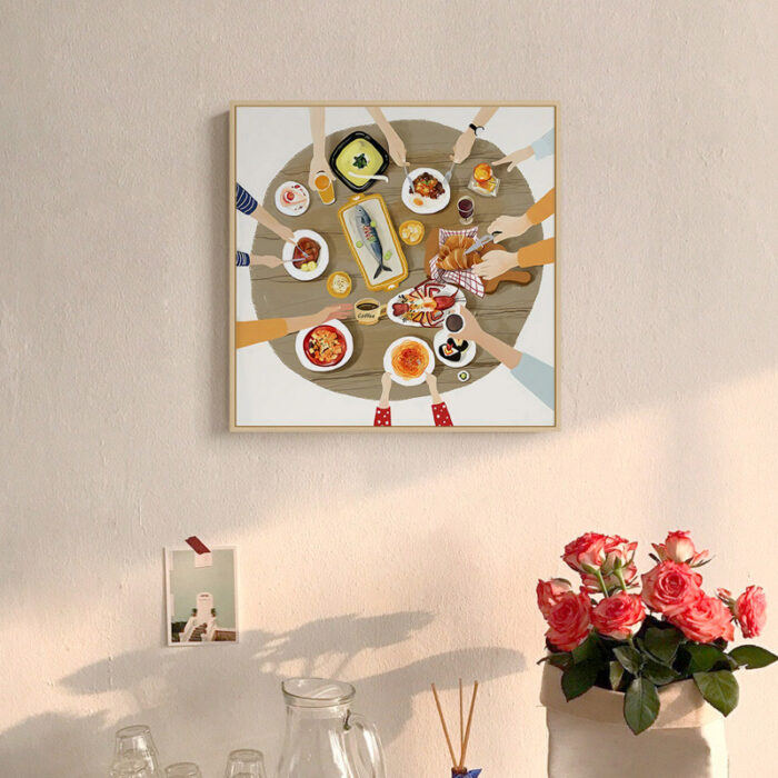 Tranh Canvas khung nhựa trang trí bếp ấm cúng JGC2086A | Flexdecor VN | 1