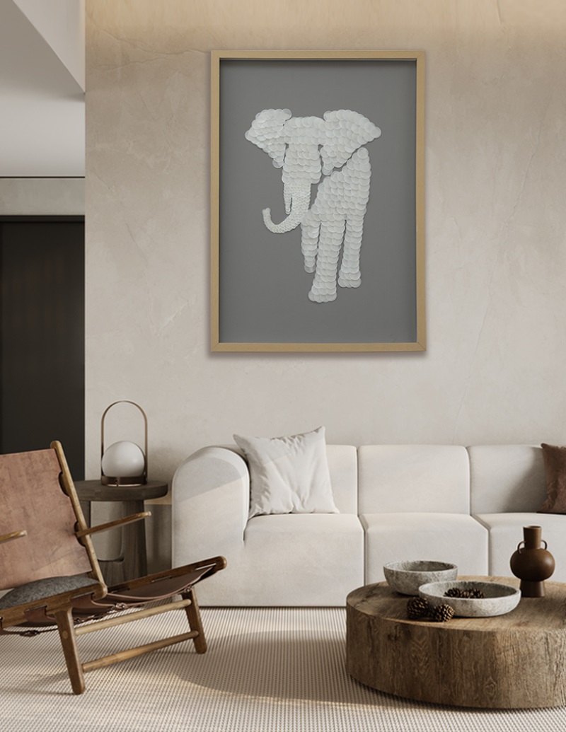Tranh treo tường tạo hình con voi ấn tượng JJ1319 | Flexdecor VN | 17