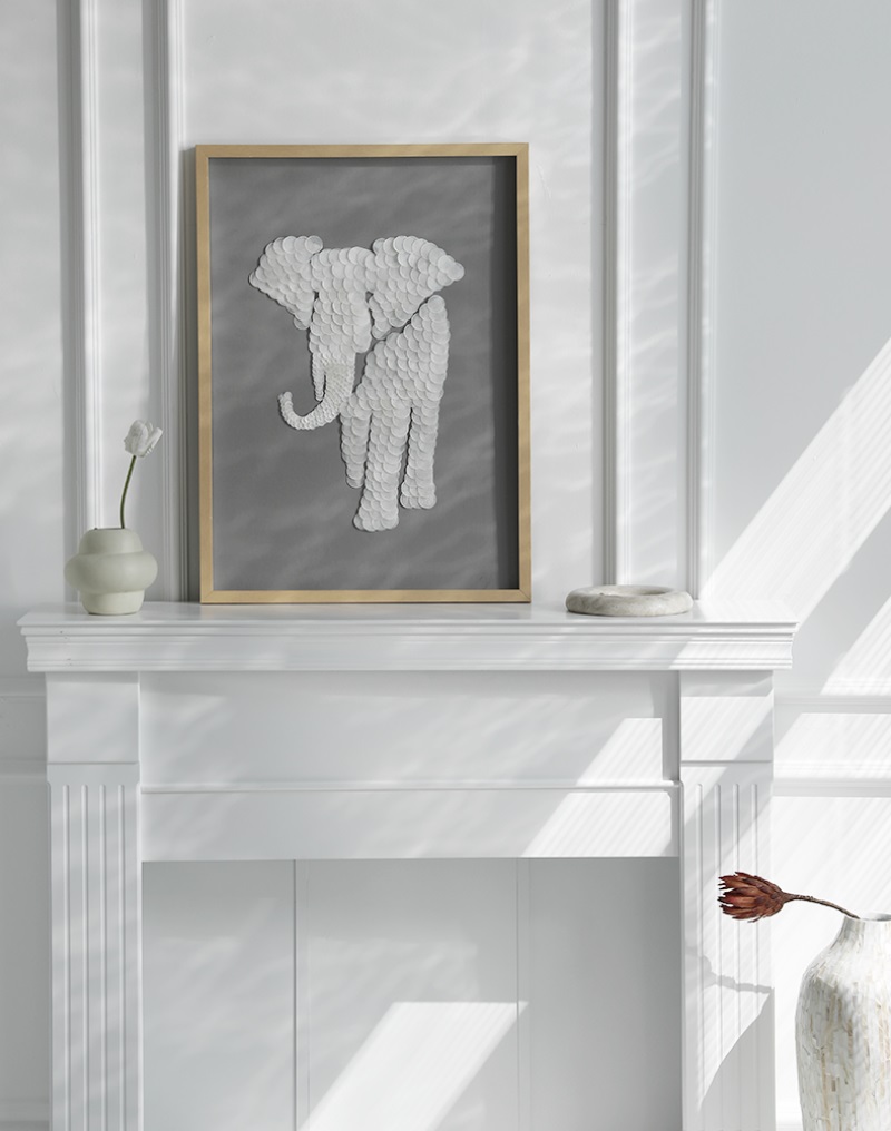Tranh treo tường tạo hình con voi ấn tượng JJ1319 | Flexdecor VN | 9