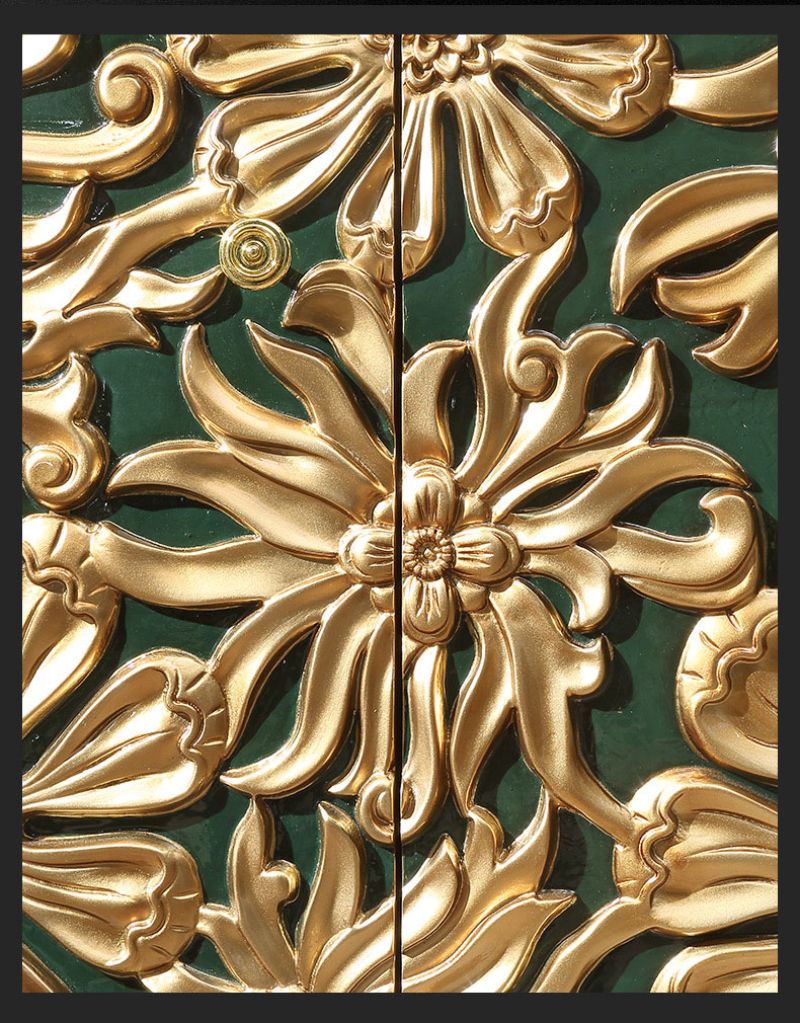 Tủ kệ trang trí bằng gỗ khắc hoa sang trọng JYJ8020 | Flexdecor VN | 24