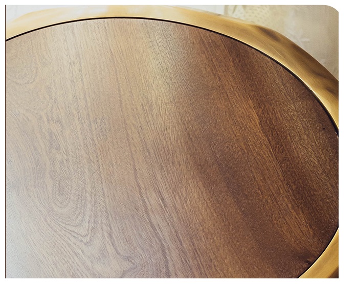 Bàn cà phê decor mặt gỗ khung đồng độc đáo HC7658 | Flexdecor VN | 15