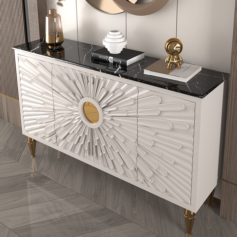Tủ gỗ mặt đá cẩm thạch trang trí phòng khách JYJ7444 | Flexdecor VN | 11