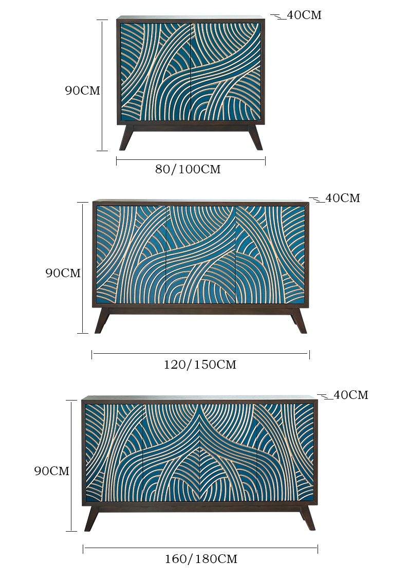 Tủ kệ phòng khách bằng gỗ họa tiết tối giản JYJ2718 | Flexdecor VN | 7