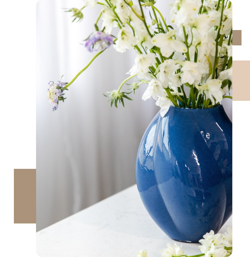 Bình hoa thuỷ tinh decor dạng xoắn màu xanh SHY342 | Flexdecor VN | 7