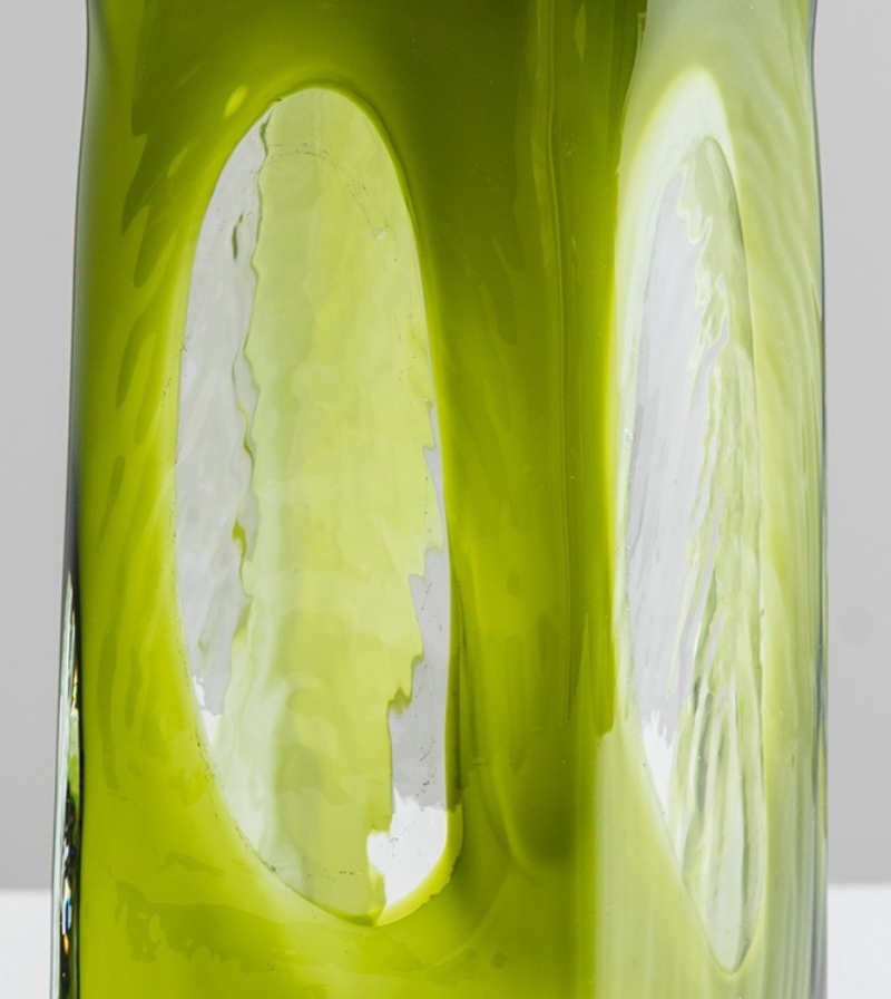 Bình thuỷ tinh trang trí hình trụ màu olive JJ5743 | Flexdecor VN | 11